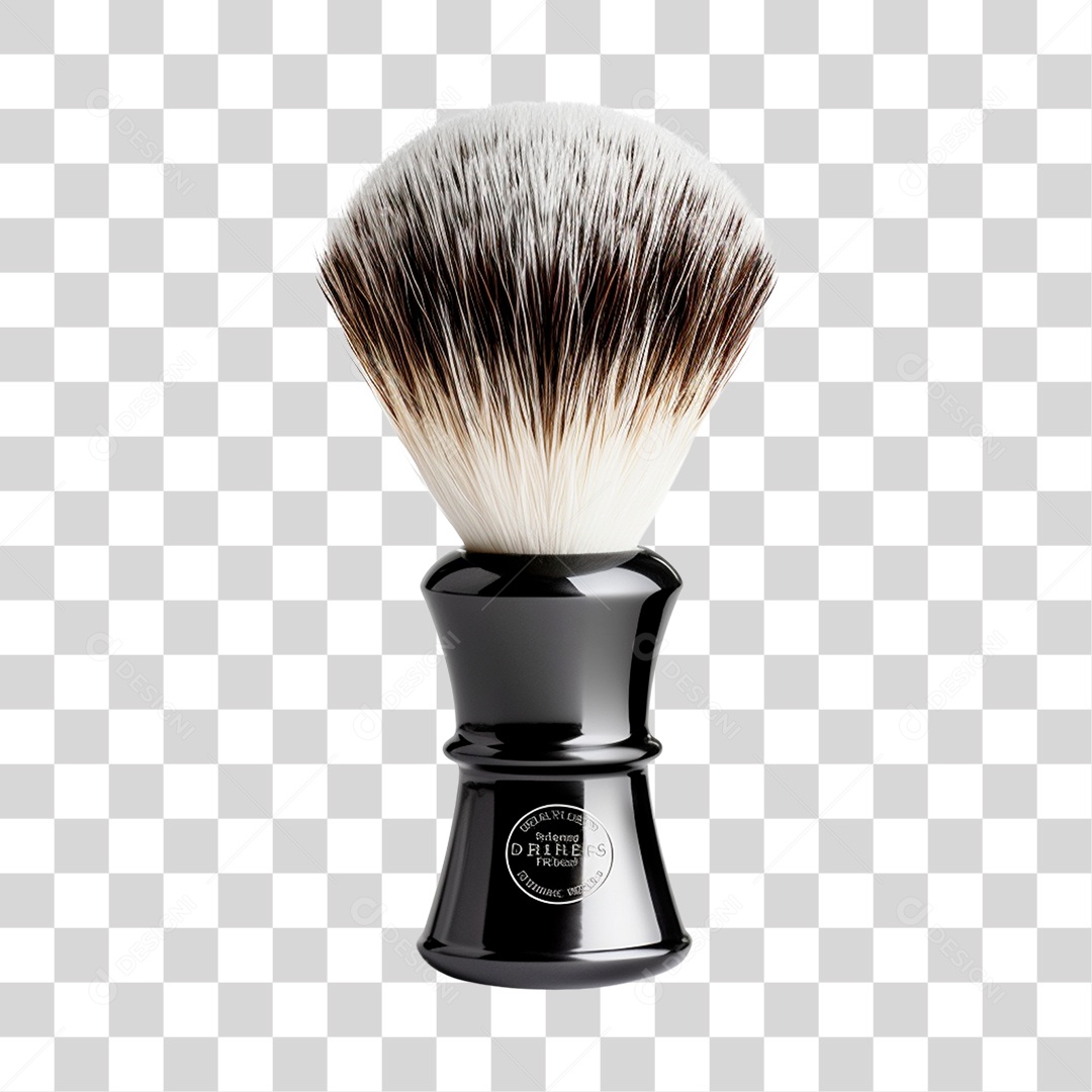 Objeto 3D Pincel de Barbear Salão Barbeiro Para Composição PNG Transparente