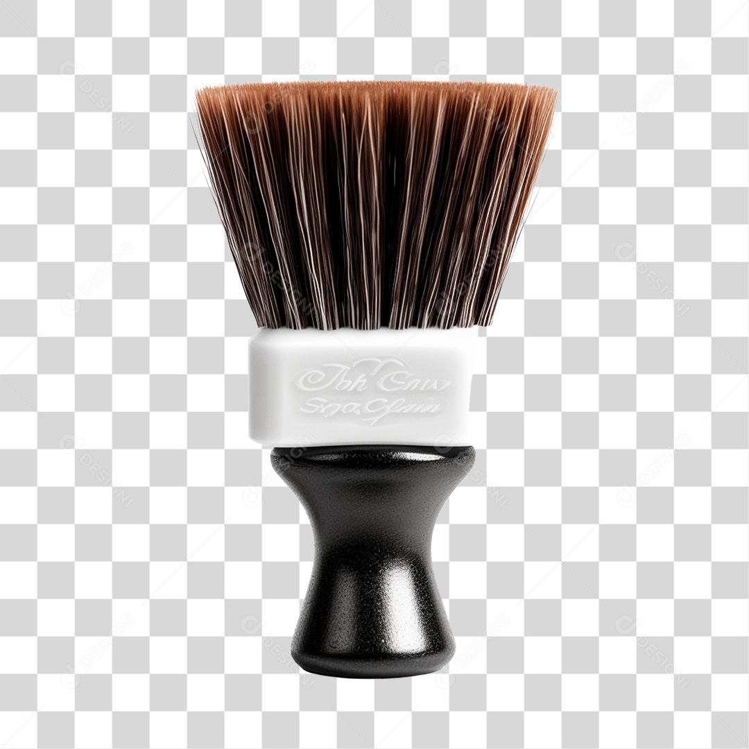 Objeto 3D Pincel para Barbear Salão Barbeiro Para Composição PNG Transparente