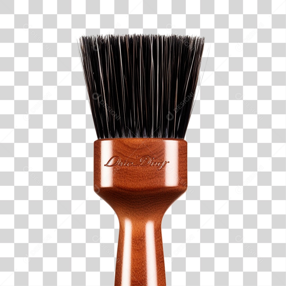 Objeto 3D Pincel para Barbear Salão Barbeiro Para Composição PNG Transparente