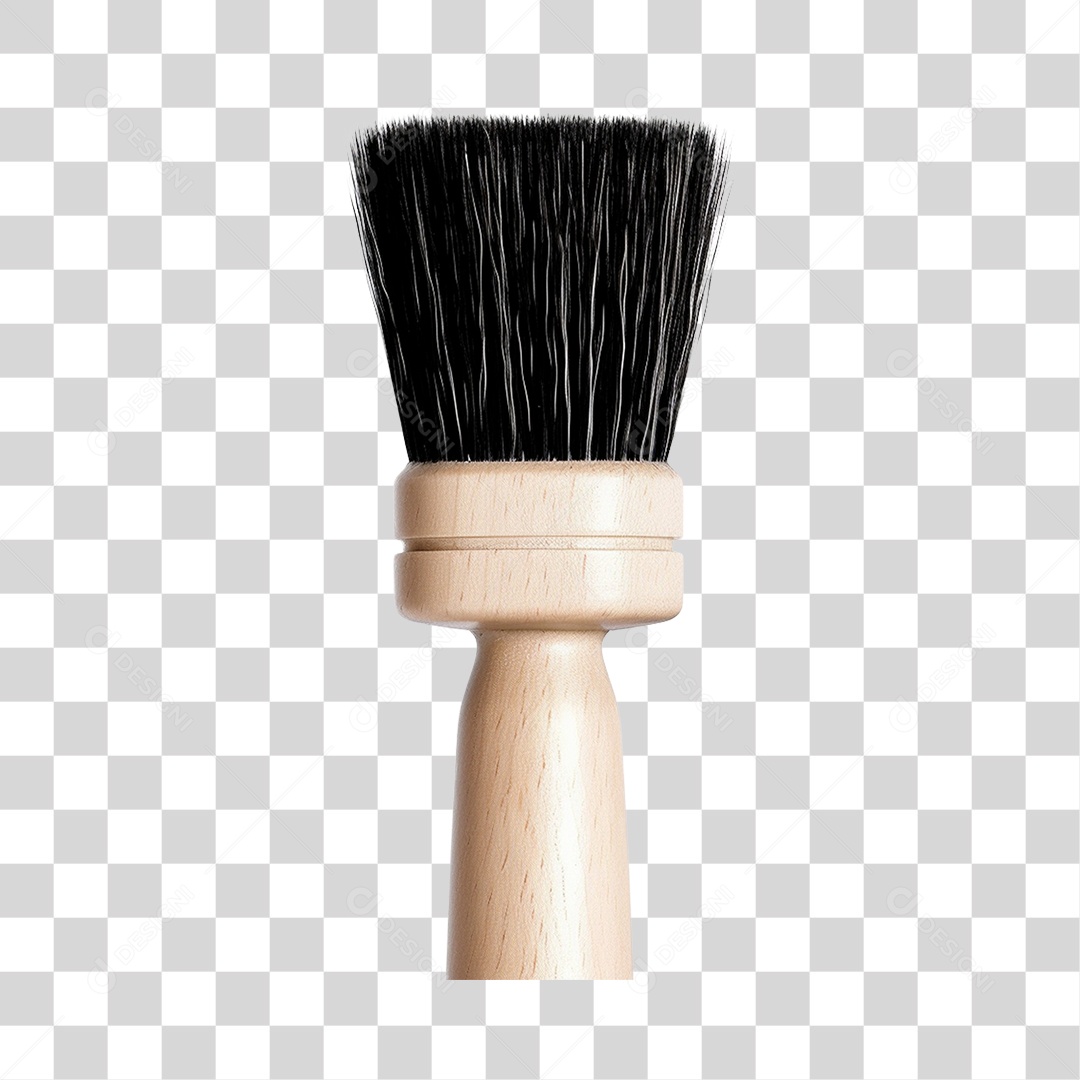 Objeto 3D Pincel para Barbear Salão Barbeiro Para Composição PNG Transparente