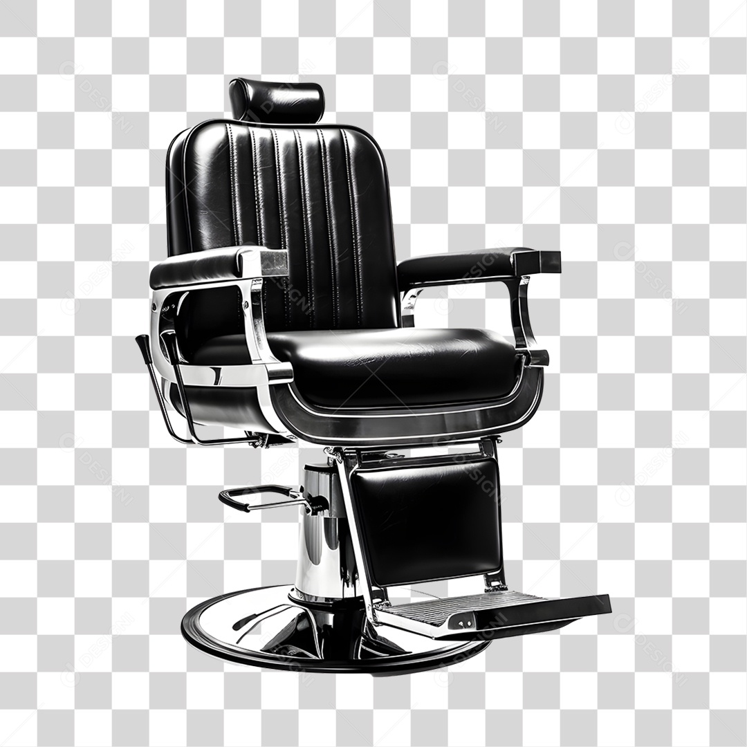 Objeto 3D Cadeira de Salão Barbeiro Para Composição PNG Transparente