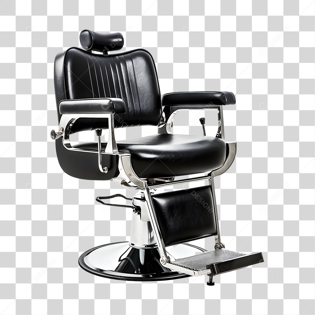 Objeto 3D Cadeira de Salão Barbeiro Para Composição PNG Transparente