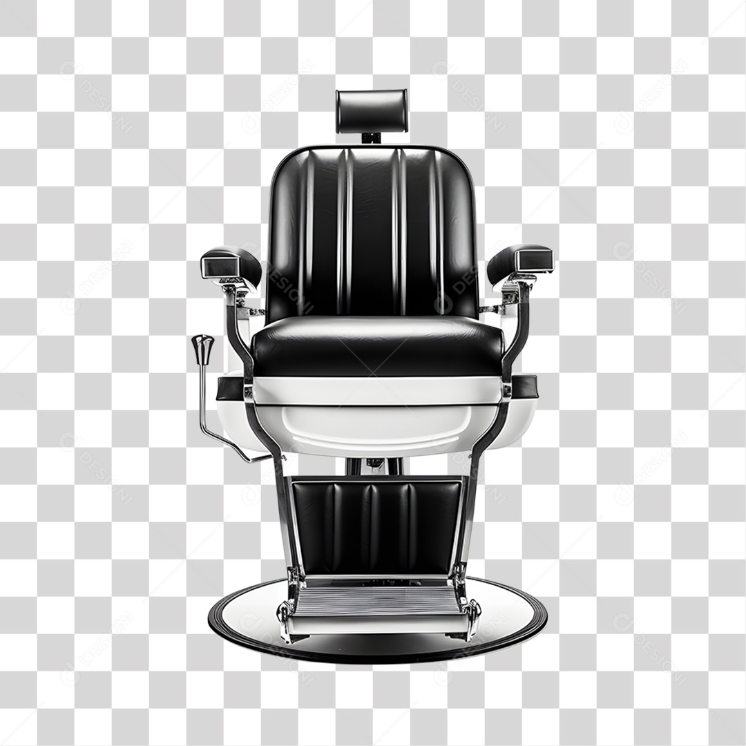 Objeto 3D Cadeira de Salão Barbeiro Para Composição PNG Transparente
