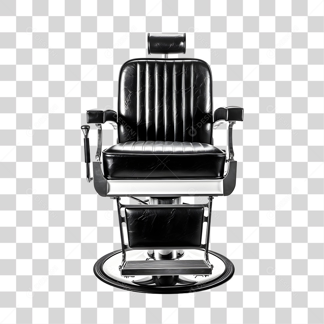Objeto 3D Cadeira de Salão Barbeiro Para Composição PNG Transparente