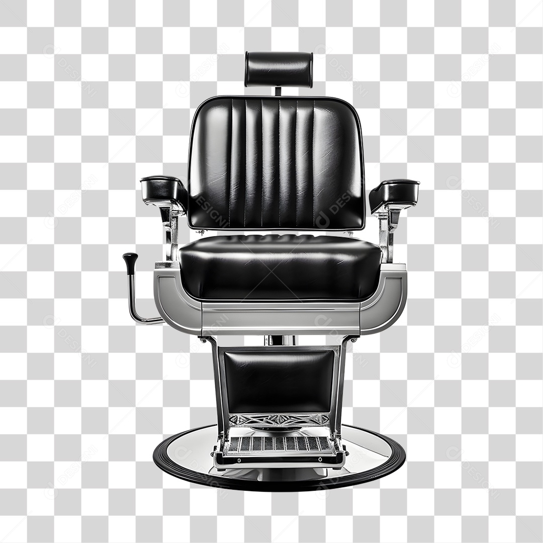 Objeto 3D Cadeira de Salão Barbeiro Para Composição PNG Transparente