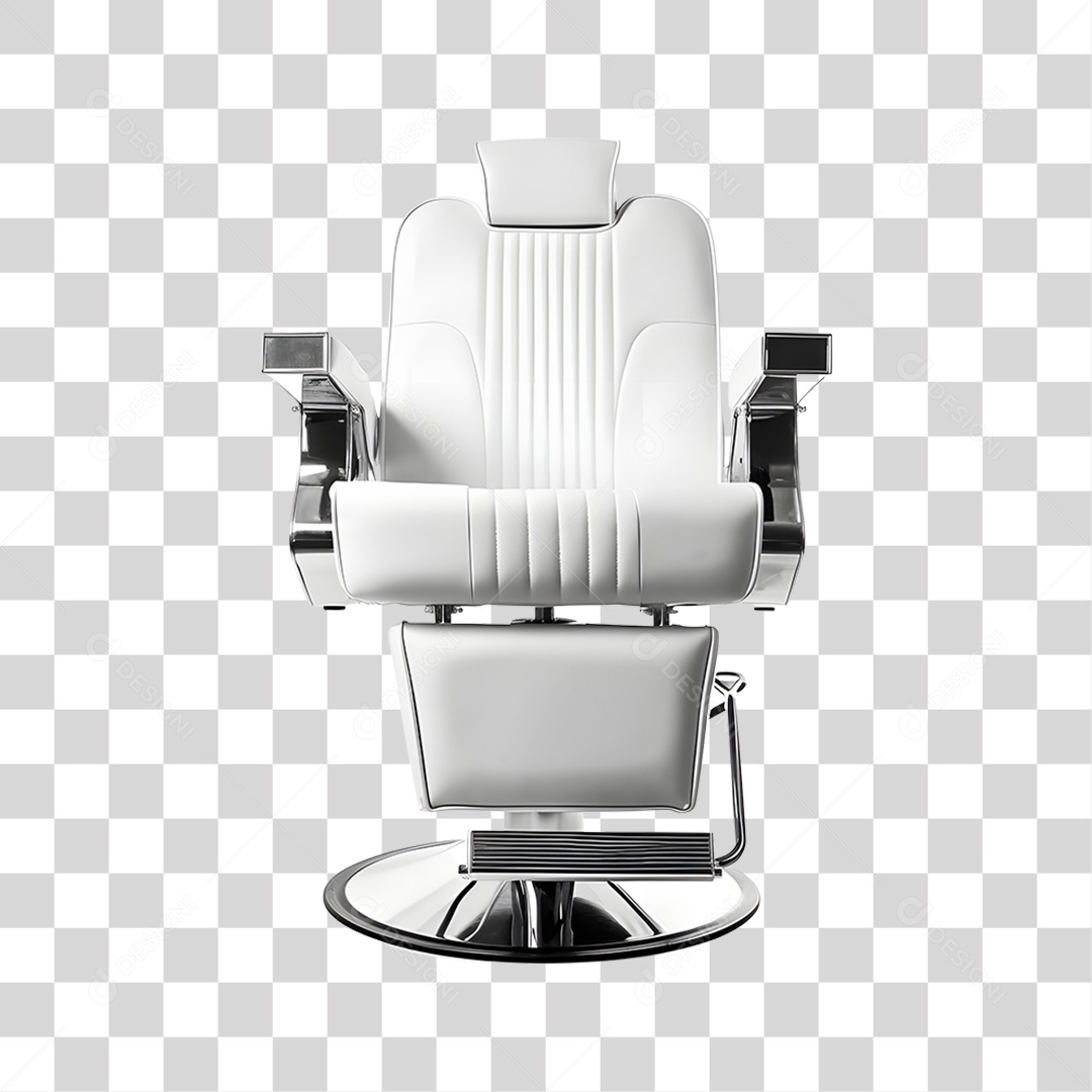 Objeto 3D Cadeira de Salão Barbeiro Para Composição PNG Transparente