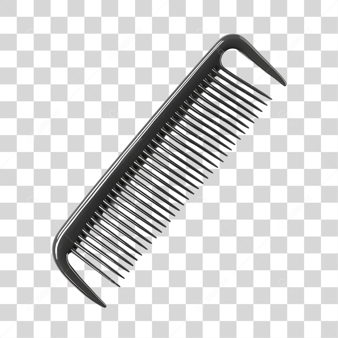 Objeto 3D Pente Barbearia Para Composição PNG Transparente