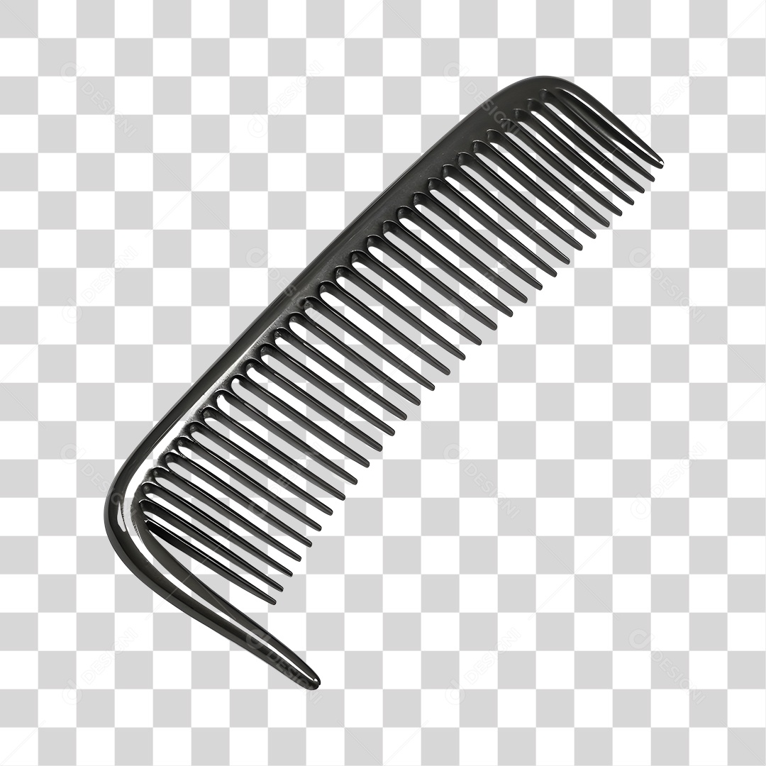 Objeto 3D Pente Barbearia Para Composição PNG Transparente