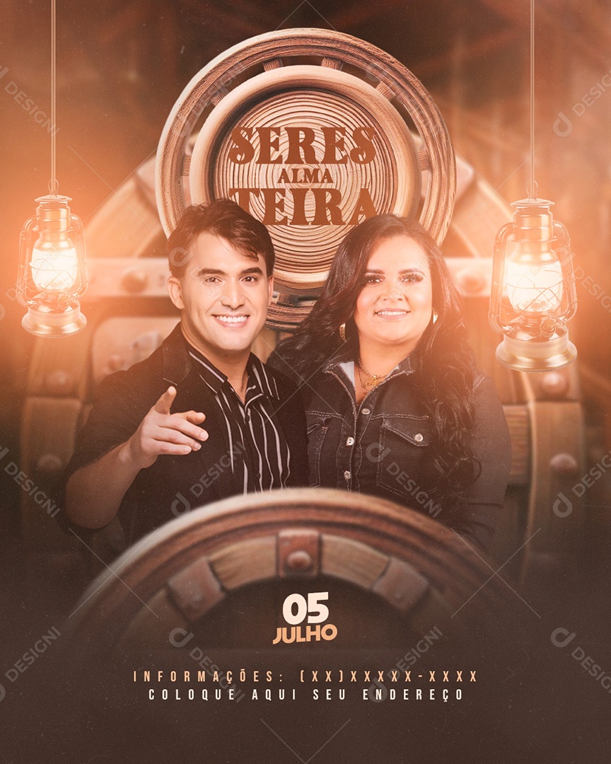 Flyer Feed Alma Seresteira Social Media PSD Editável