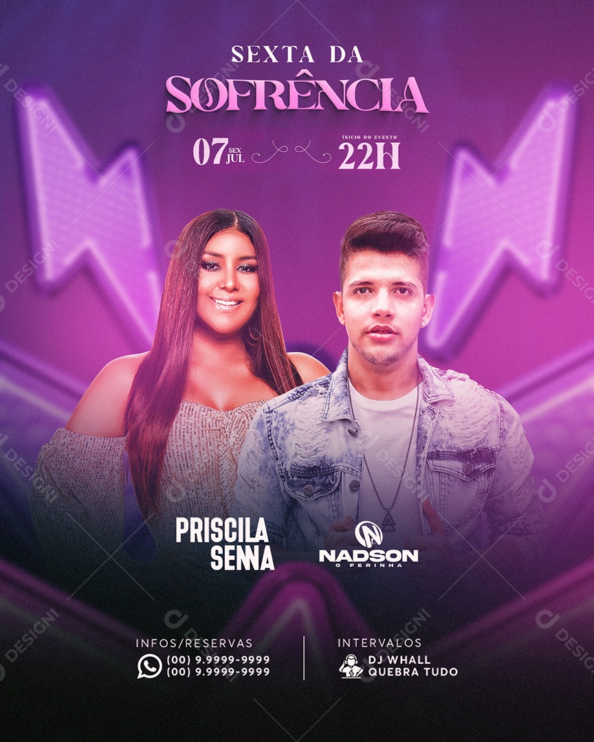 Flyer Feed Sexta Da Sofrência Social Media PSD Editável