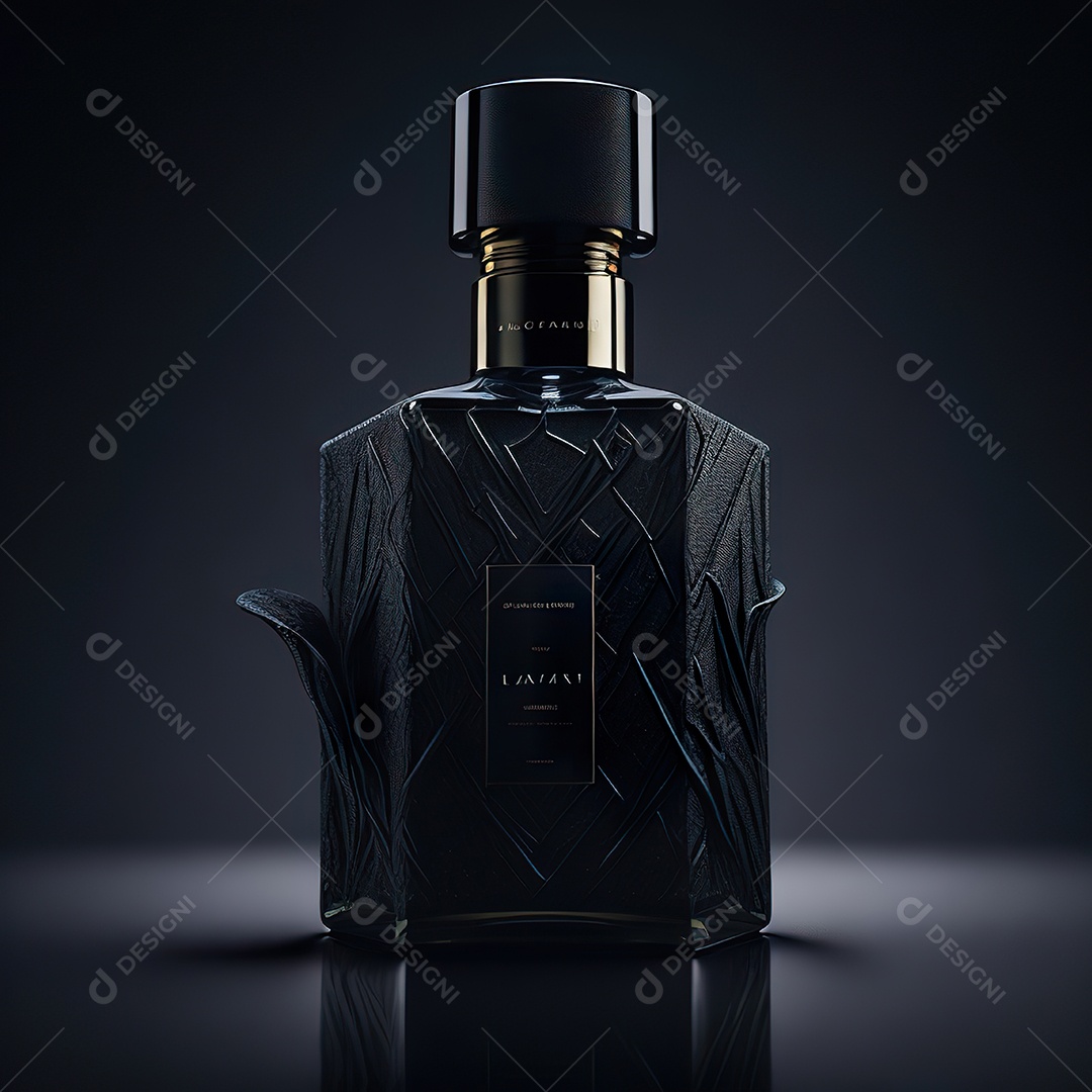 Imagem realista de frasco de perfume sobre fundo isolado