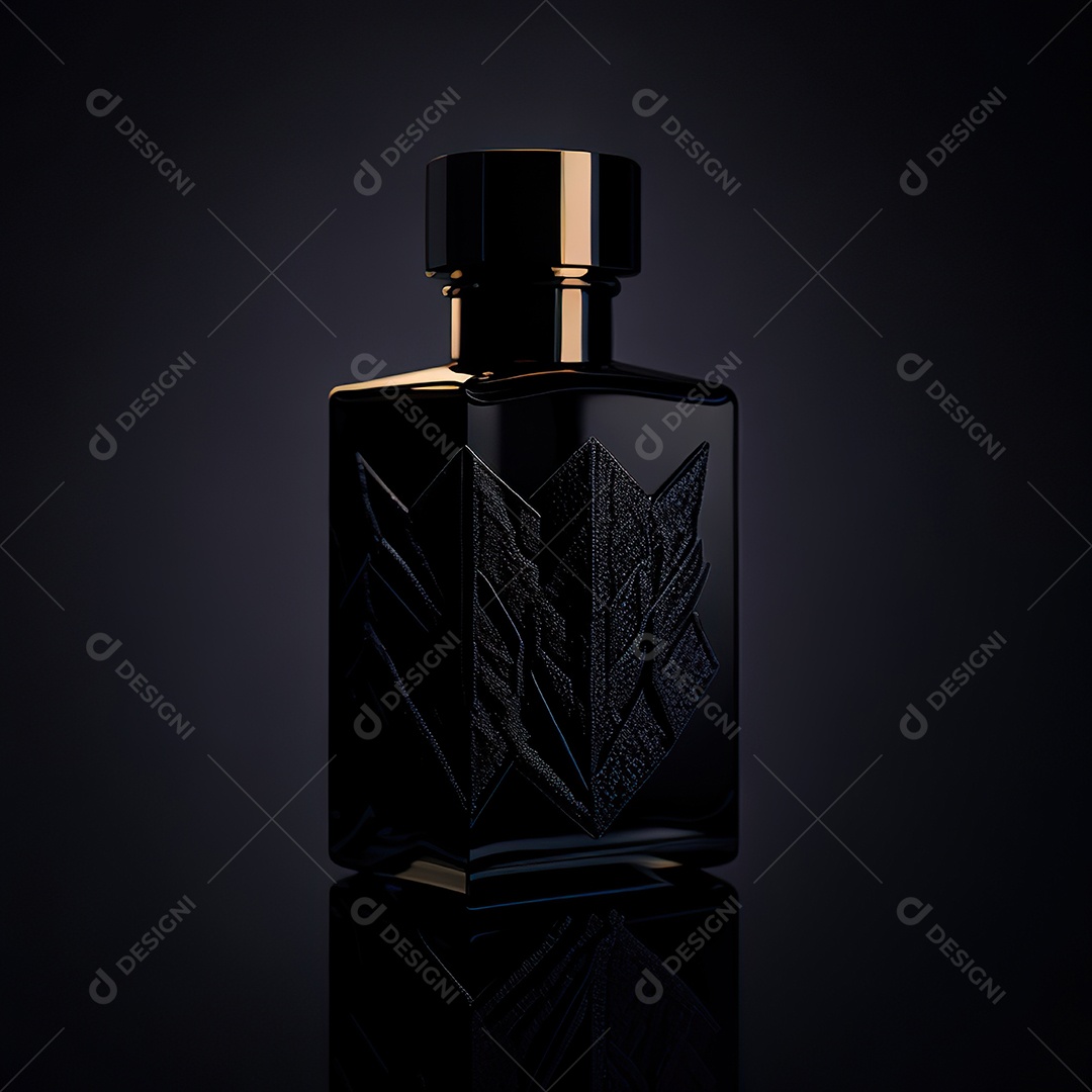 Imagem realista de frasco de perfume sobre fundo isolado