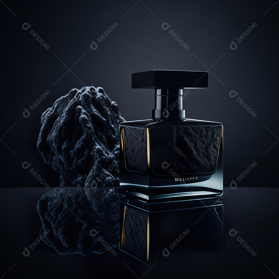 Imagem realista de frasco de perfume sobre fundo isolado