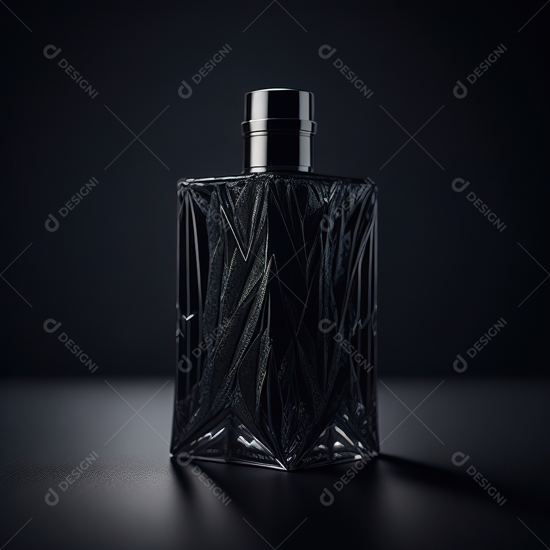 Imagem realista de frasco de perfume sobre fundo isolado