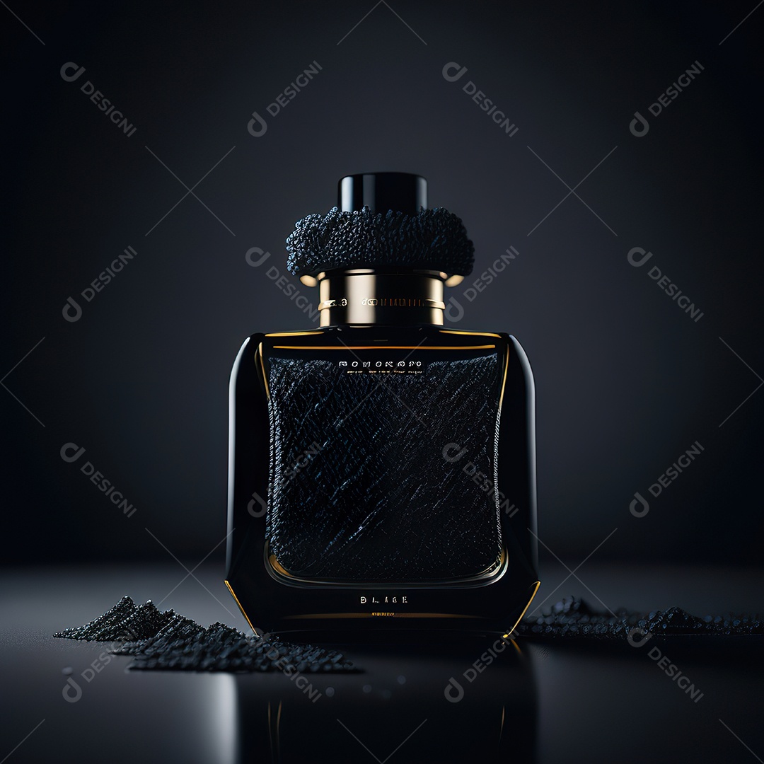 Imagem realista de frasco de perfume  sobre fundo isolado