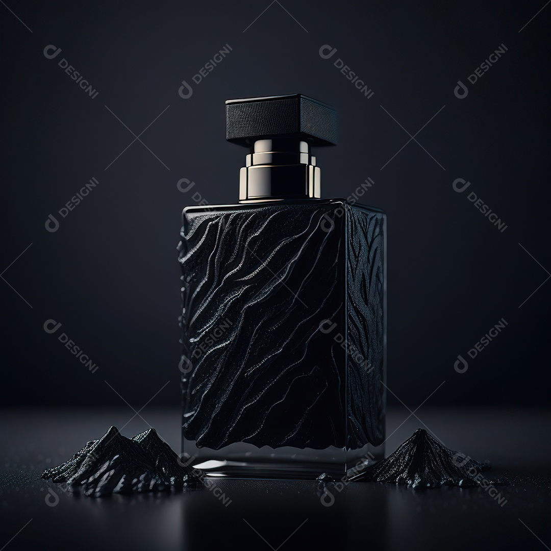 Imagem realista de frasco de perfume  sobre fundo isolado