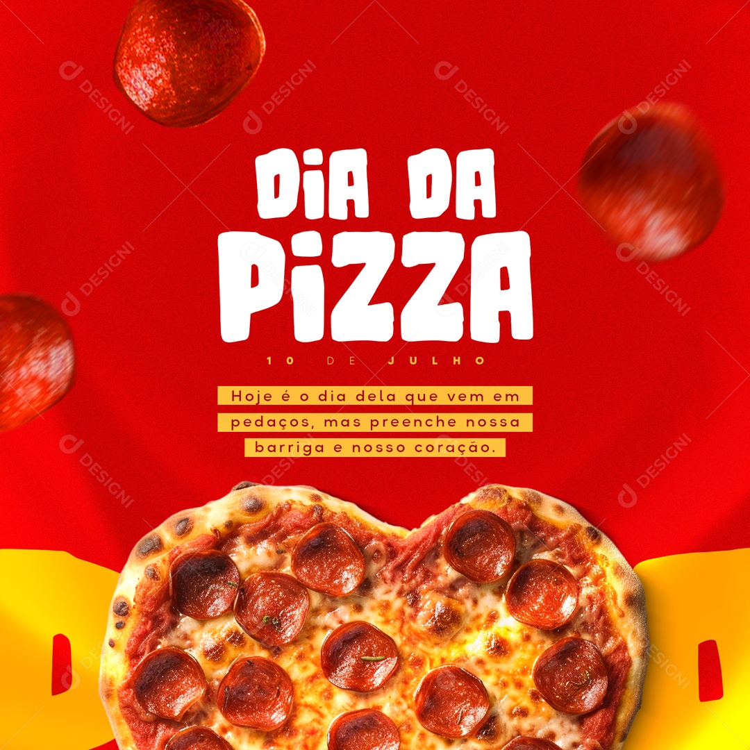 Social Media Dia Da Pizza 10 De Julho Preenche Nossa Barriga PSD Editável