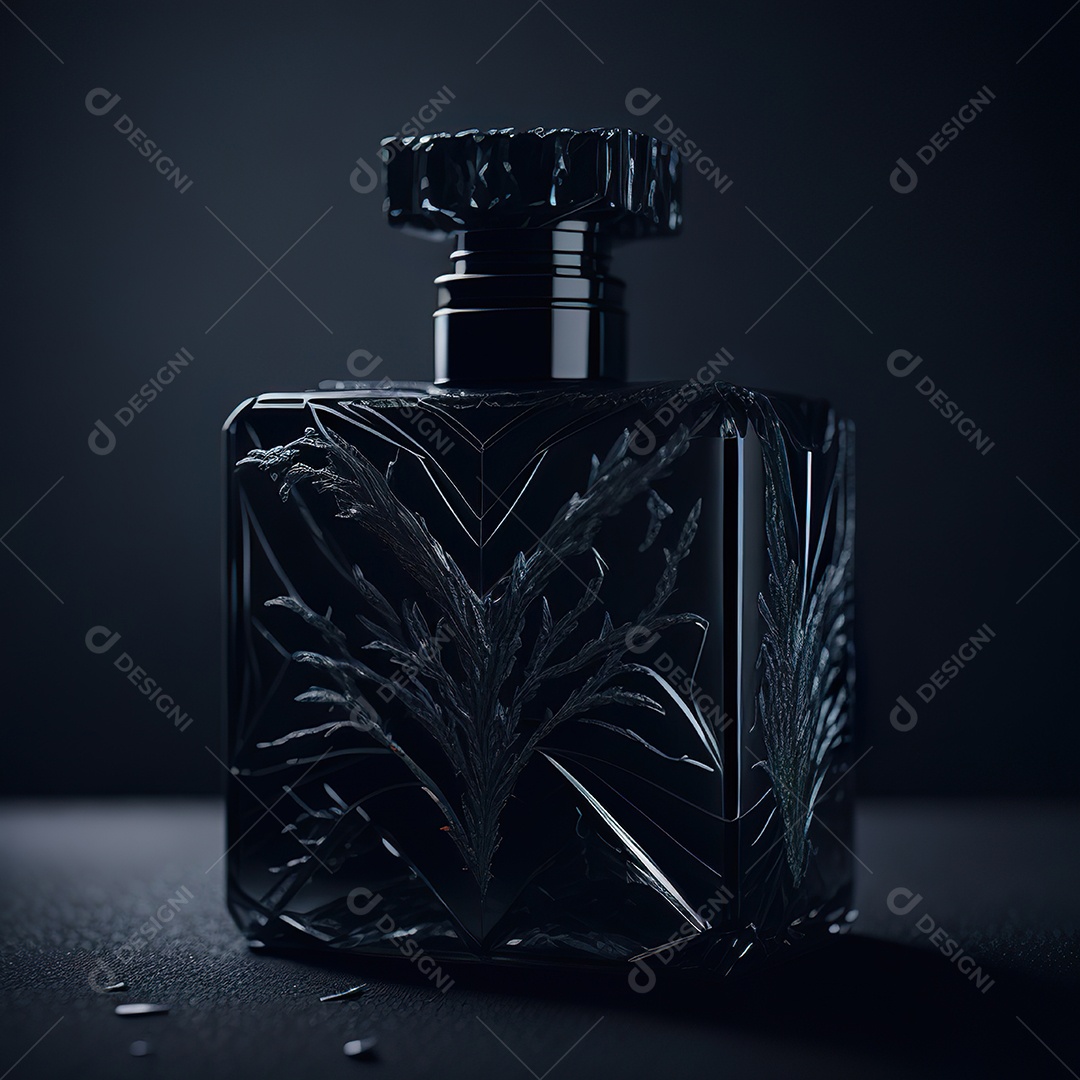 Imagem realista de frasco de perfume sobre fundo isolado