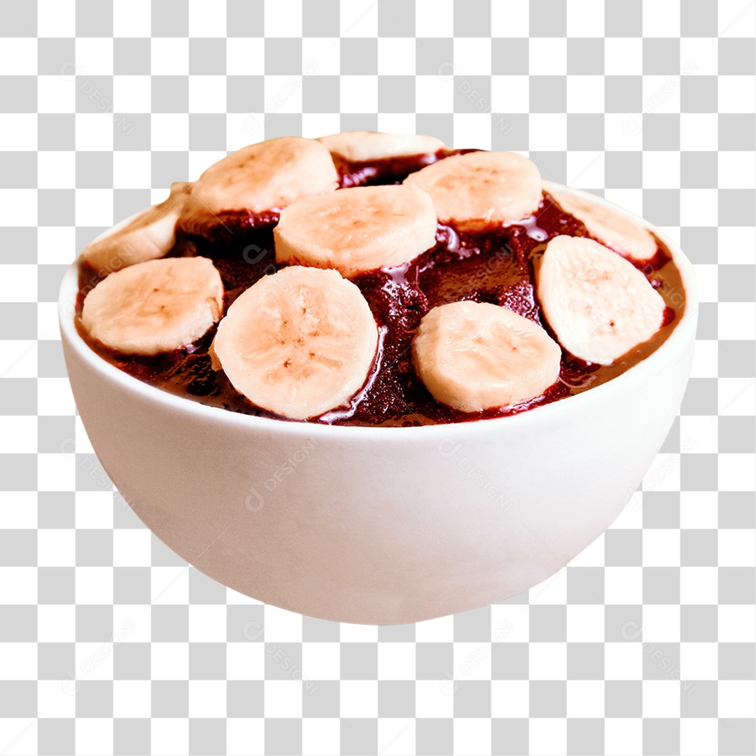 Açaí Delicioso em Tigela PNG Transparente