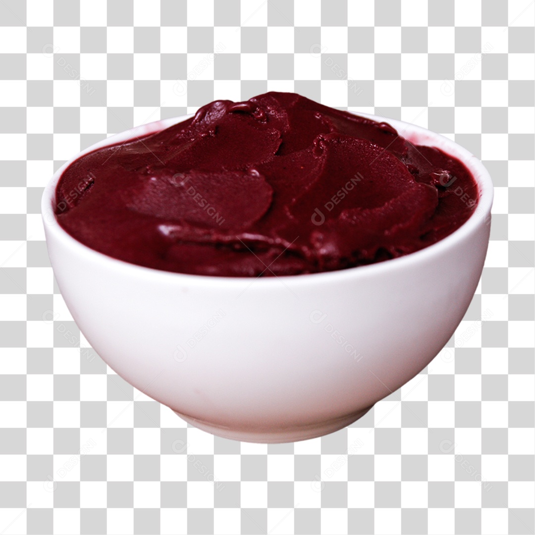 Açaí Delicioso em Tigela PNG Transparente