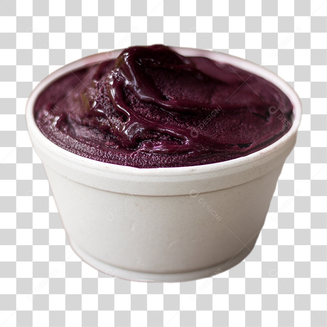 Açaí Delicioso em Tigela PNG Transparente