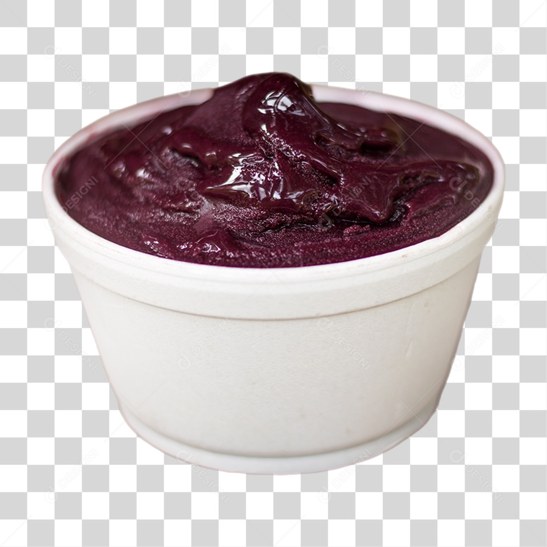 Delicious Açaí in Transparent PNG Bowl