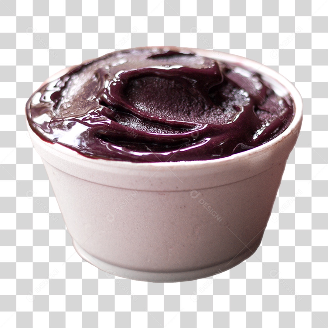 Açaí Delicioso em Tigela PNG Transparente