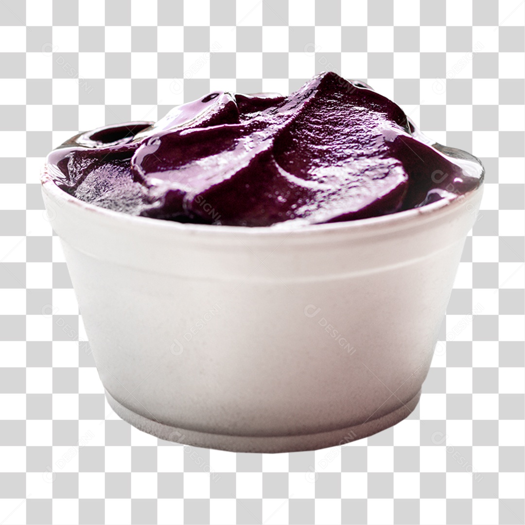 Açaí Delicioso em Tigela PNG Transparente