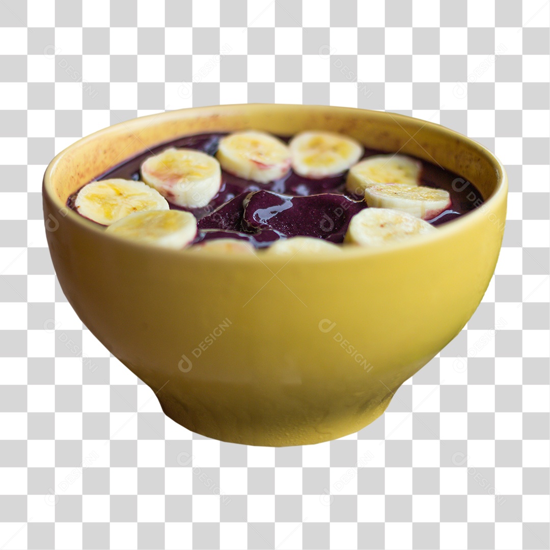 Açaí Delicioso em Tigela PNG Transparente