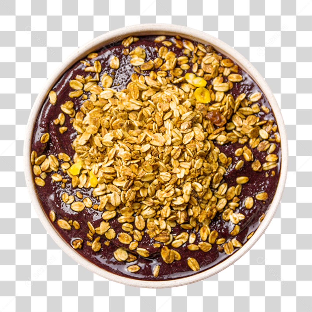 Açaí Delicioso em Tigela PNG Transparente