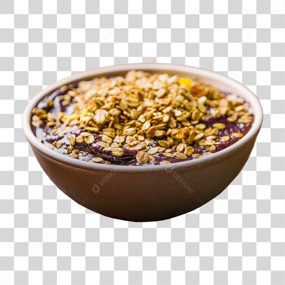 Açaí Delicioso em Tigela PNG Transparente