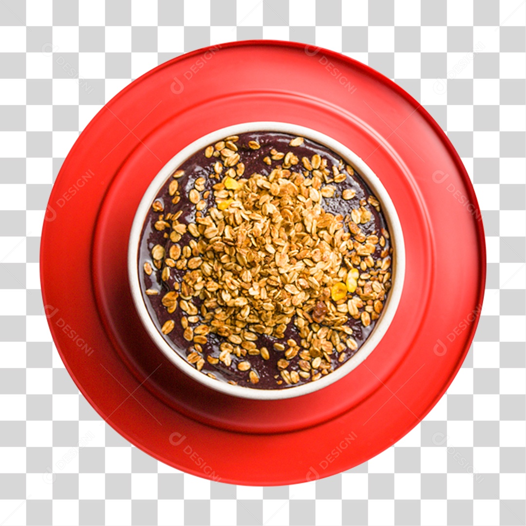 Açaí Delicioso em Tigela PNG Transparente