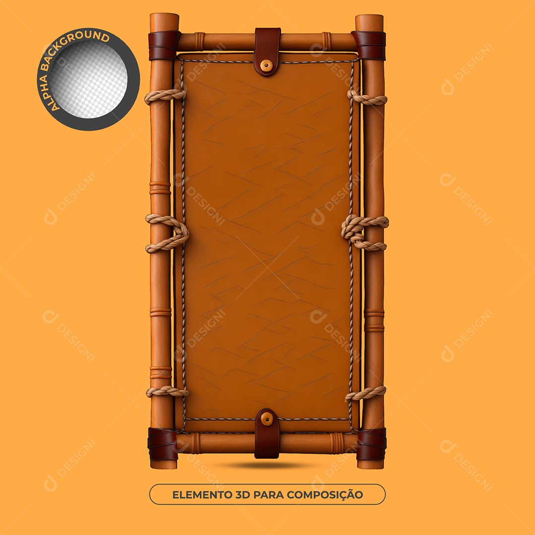 Placa De Madeira Elemento 3D Para Composição PSD