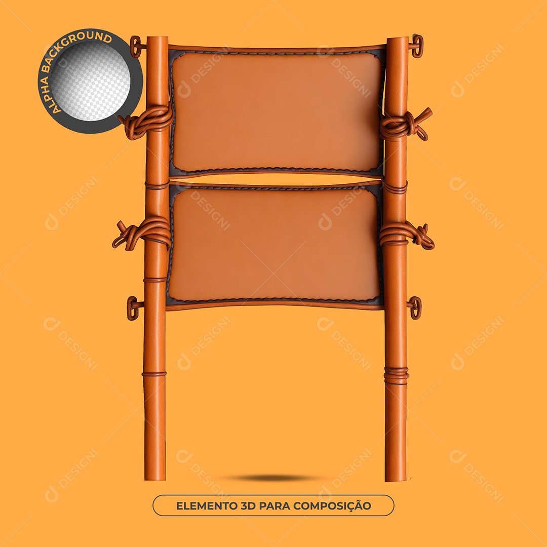 Placa De Madeira Elemento 3D Para Composição PSD