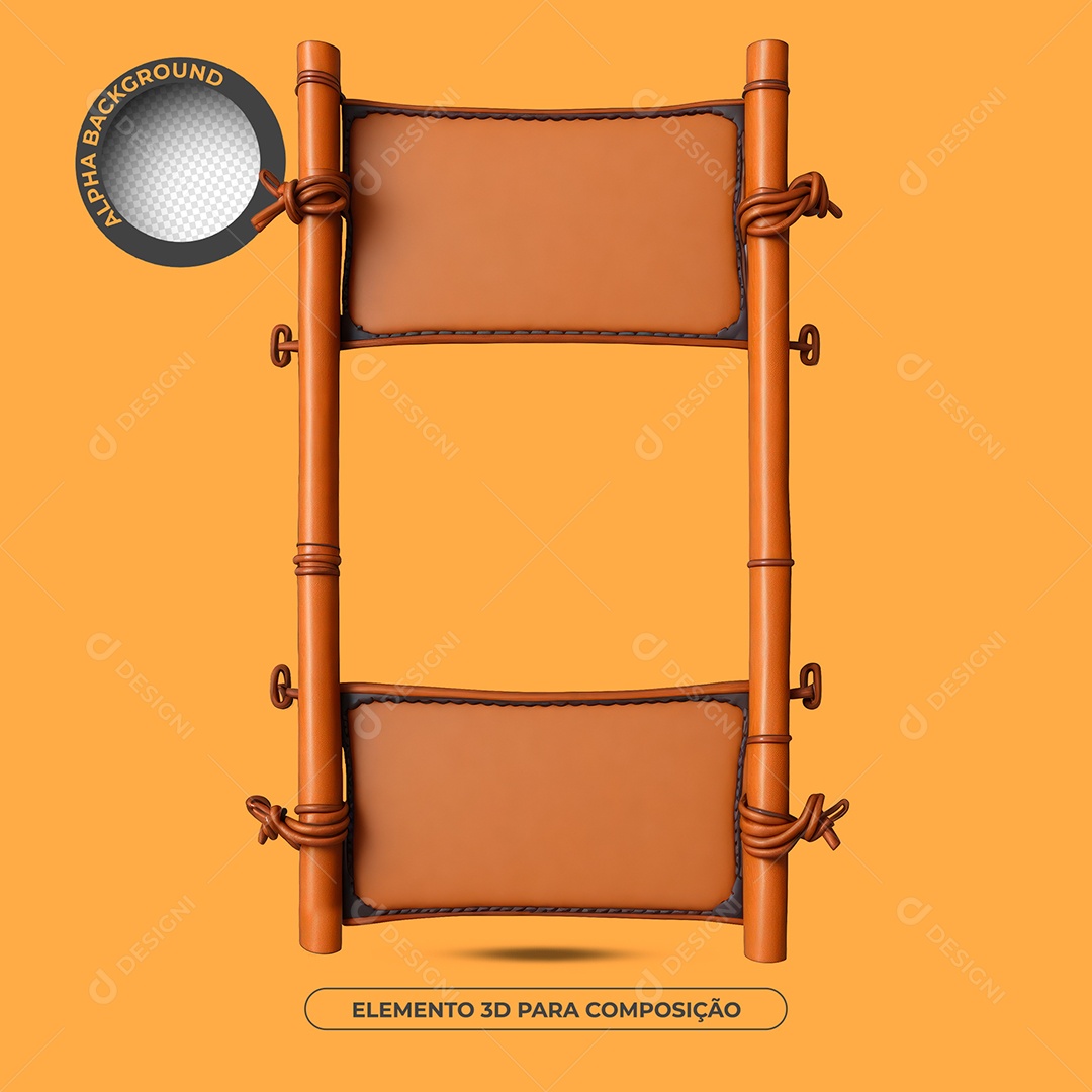 Placa De Madeira Elemento 3D Para Composição PSD