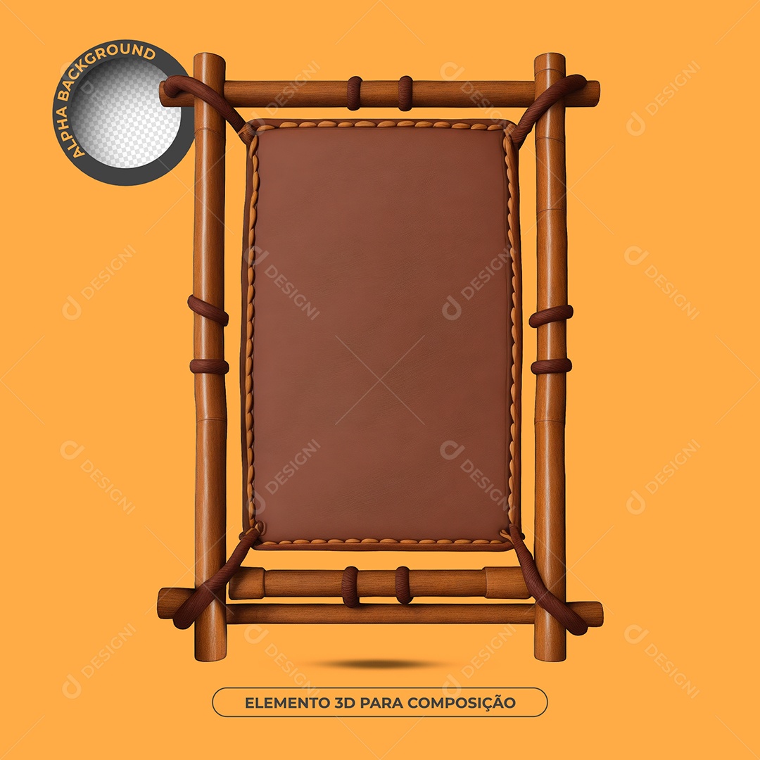 Placa De Madeira Elemento 3D Para Composição PSD