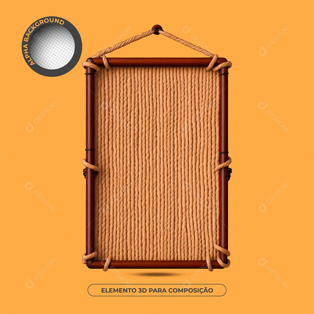 Placa De Madeira Elemento 3D Para Composição PSD