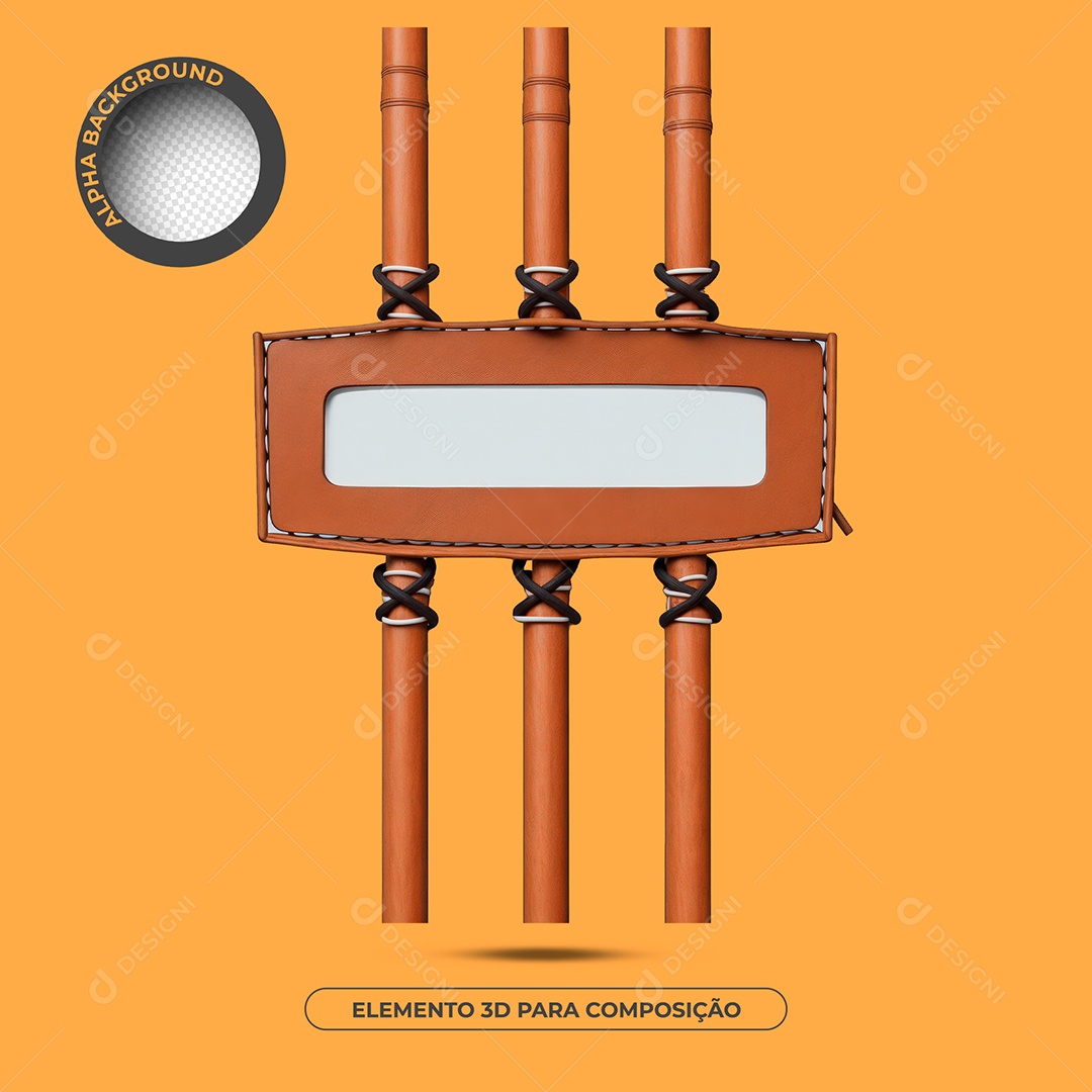 Placa De Madeira Elemento 3D Para Composição PSD