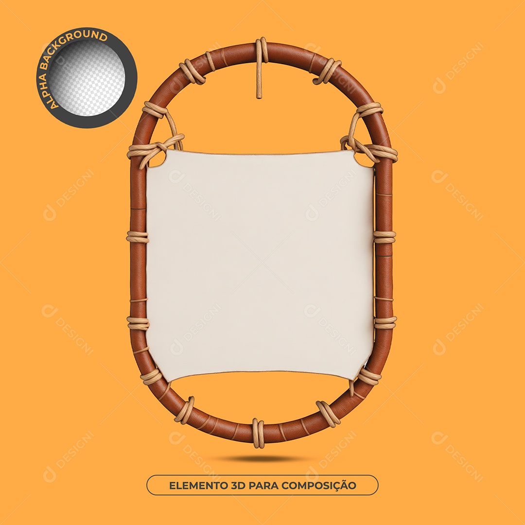 Placa De Madeira Elemento 3D Para Composição PSD