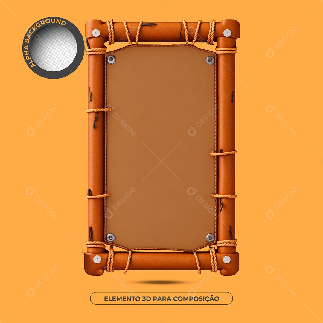 Placa De Madeira Elemento 3D Para Composição PSD