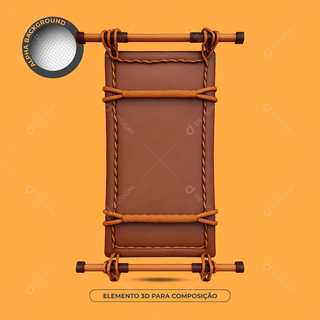 Placa De Madeira Elemento 3D Para Composição PSD