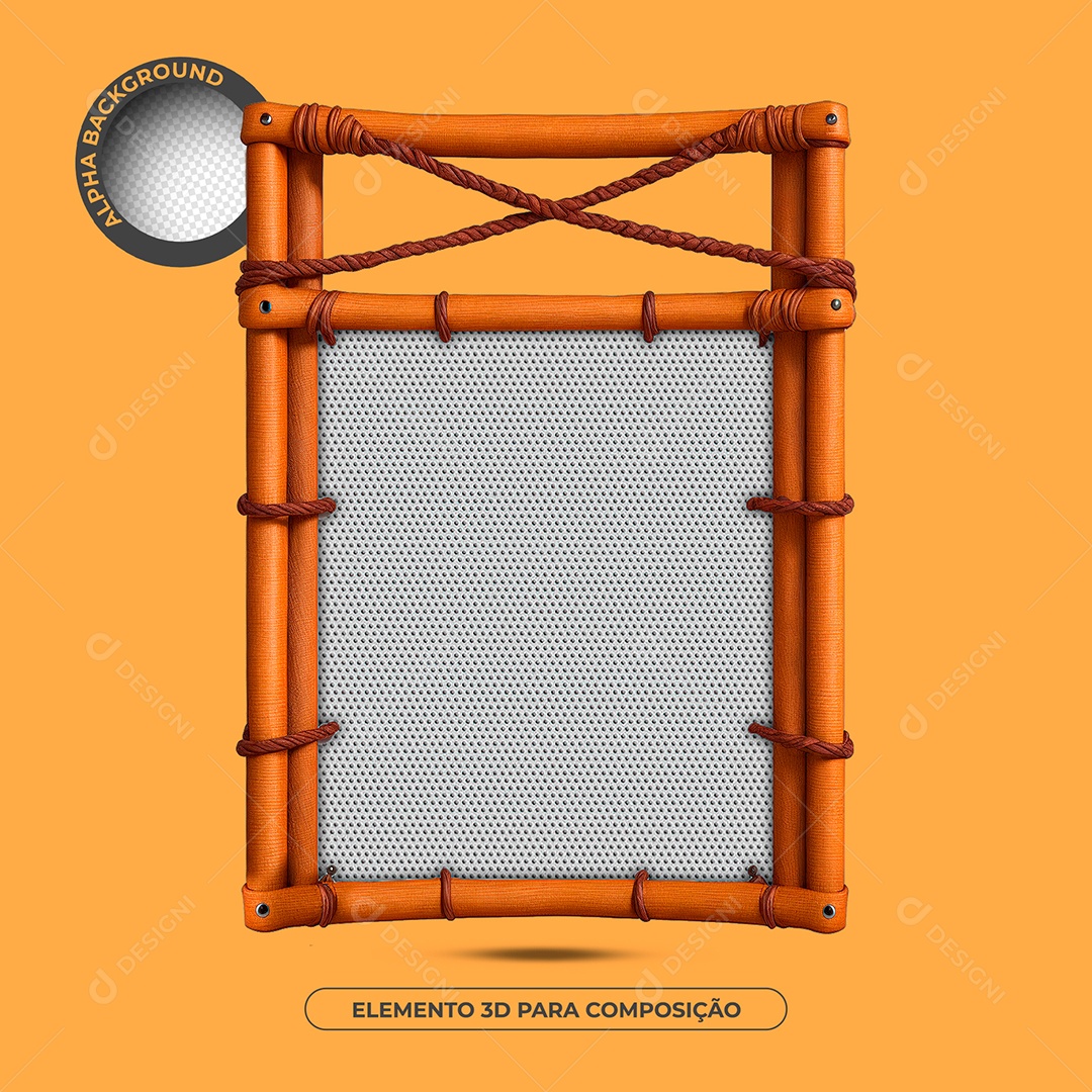 Placa De Madeira Elemento 3D Para Composição PSD