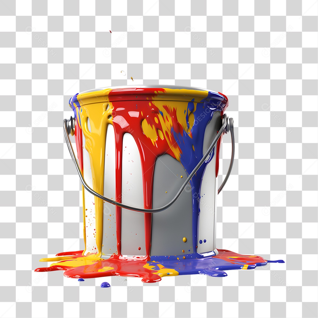 Balde de Tinta Para Composição PNG Transparente