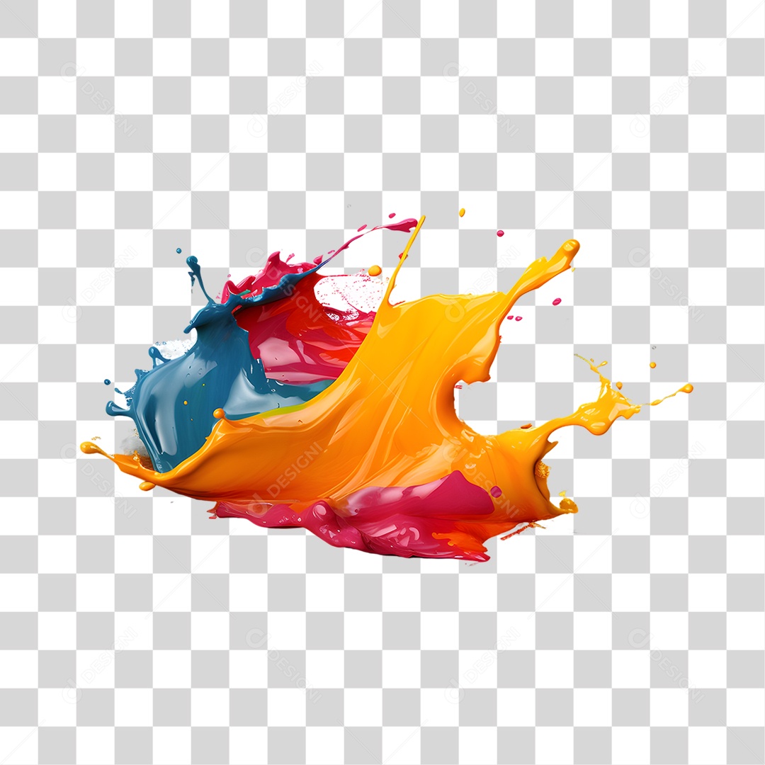 Splash de Tinta Para Composição PNG Transparente