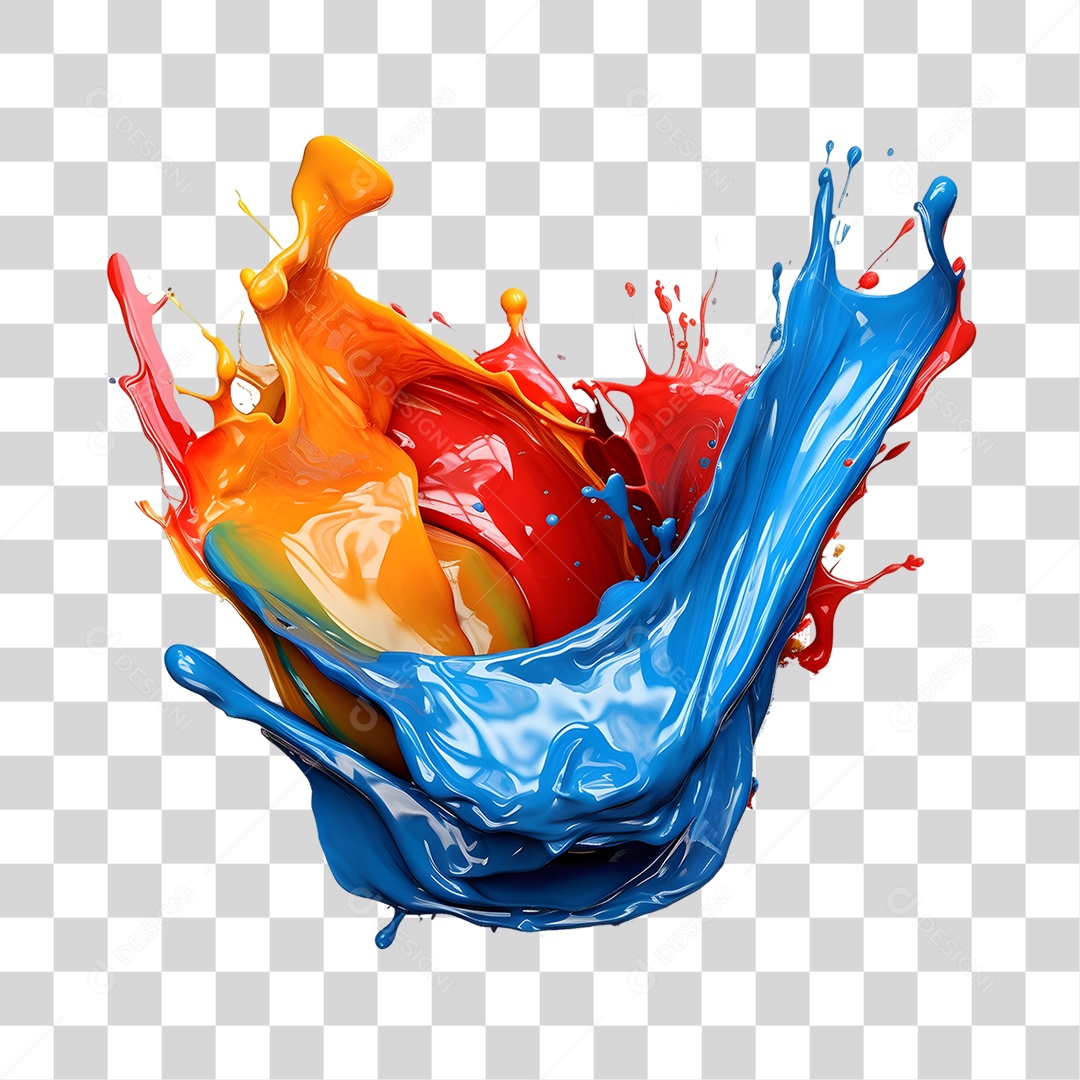 Splash de Tinta Para Composição PNG Transparente