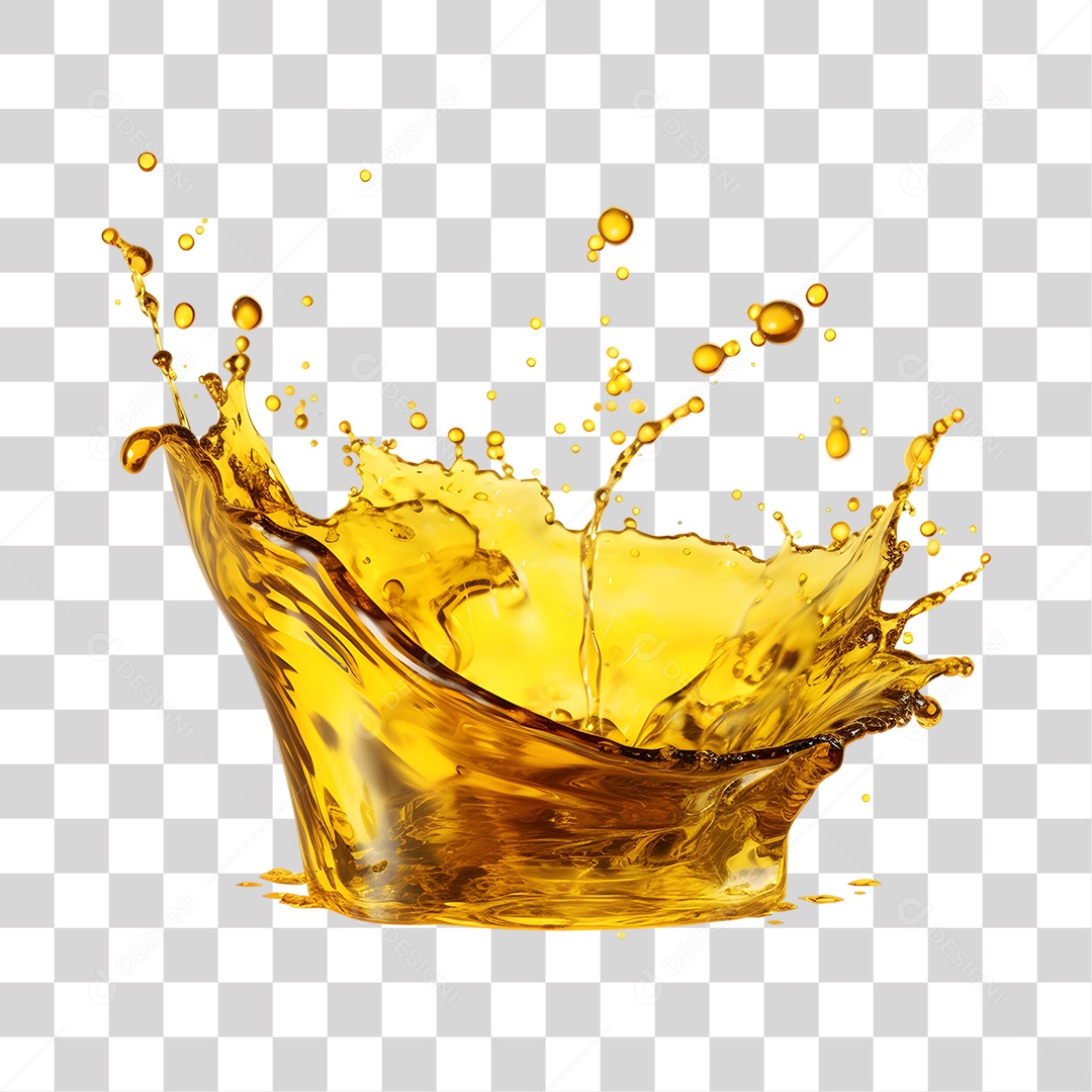 Splash de Óleo Para Composição PNG Transparente