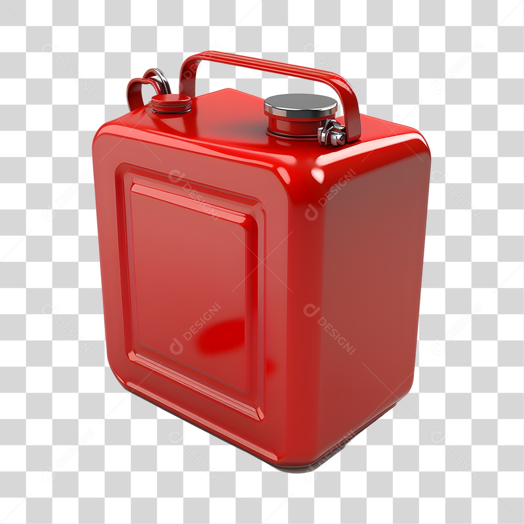 Objeto 3D Galão de Combustível Para Composição PNG Transparente