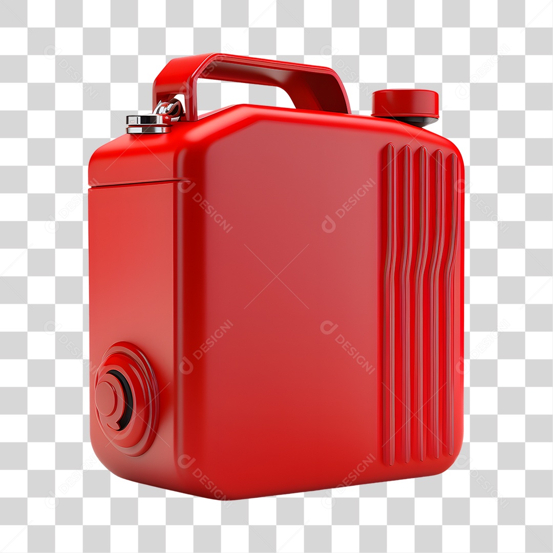 Objeto 3D Galão de Combustível Para Composição PNG Transparente