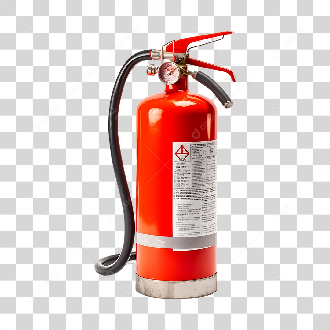Objeto 3D Extintor Para Composição PNG Transparente