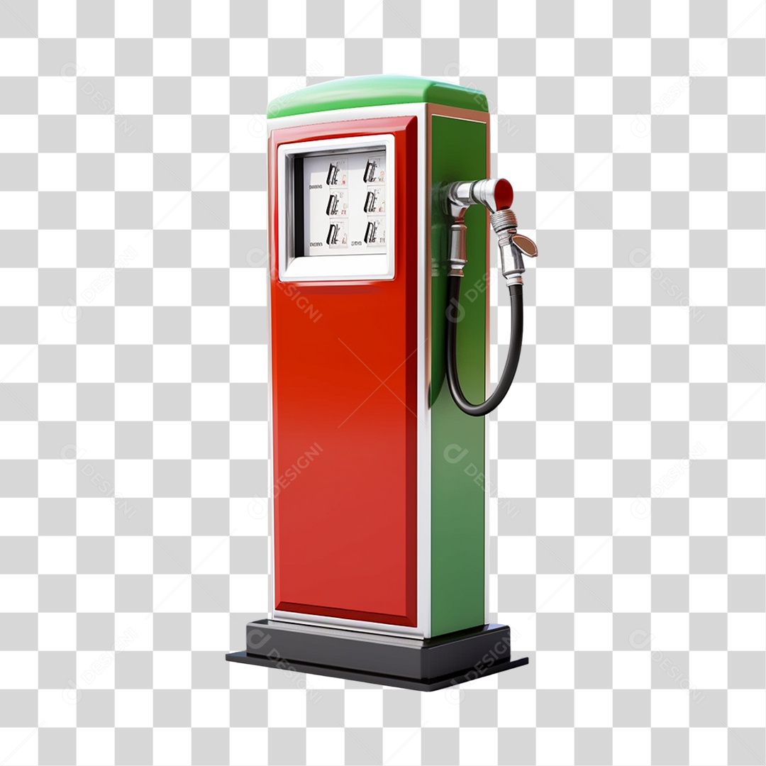 Objeto 3D Bomba de Combustível para Composição PNG Transparente